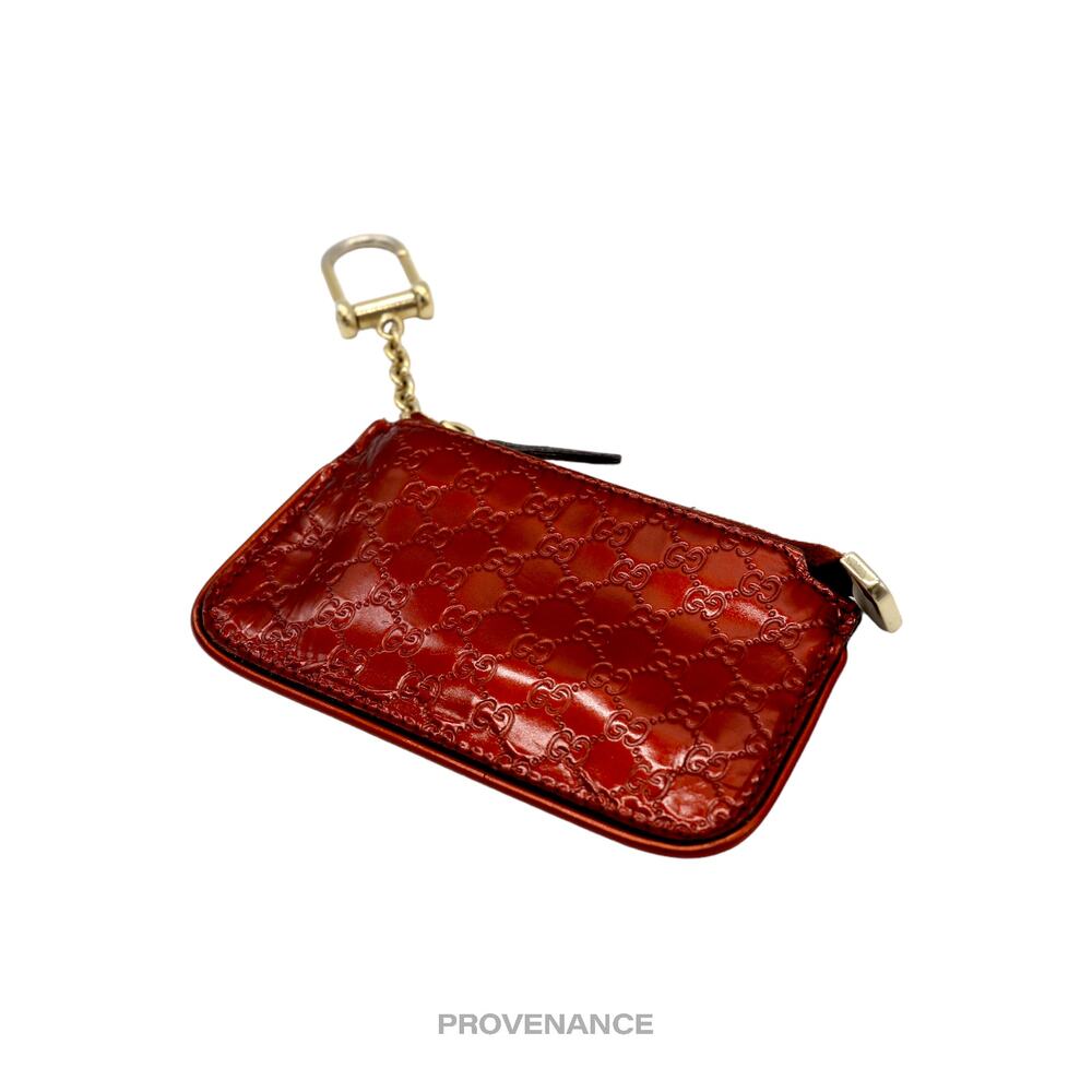 Gucci Red Leather Wallet with Gold Chain - Picture 4 of 7